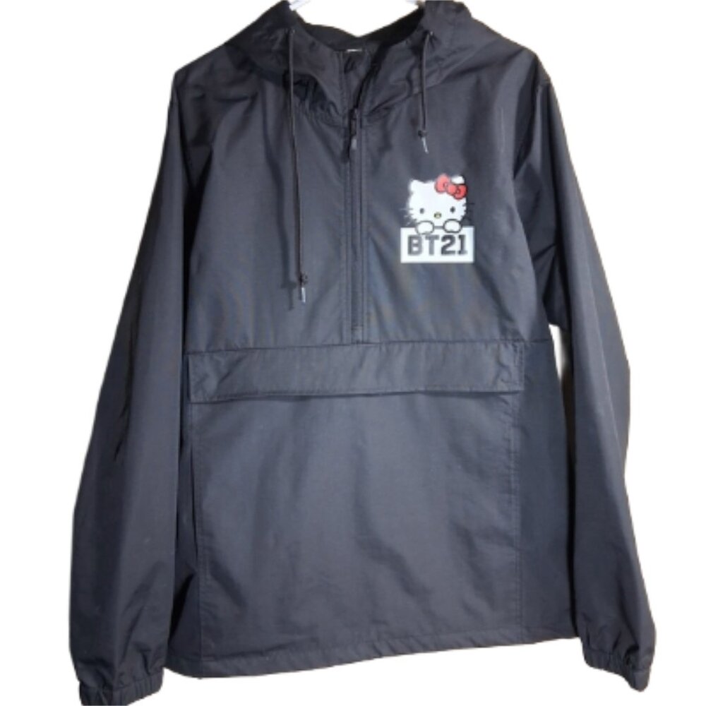 Black BT21 Hello Kitty Windbreaker/Raincoat
